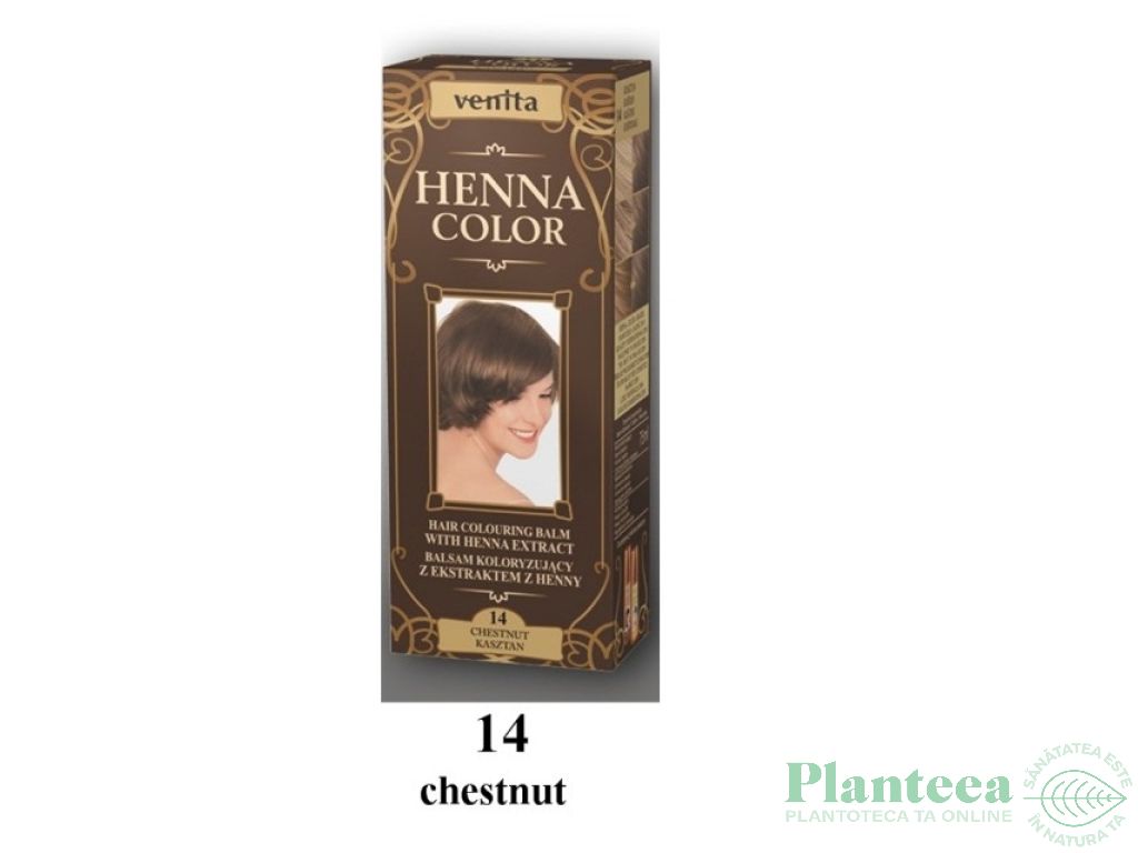 Balsam colorant henna nr14 castaniu 75ml - VENITA