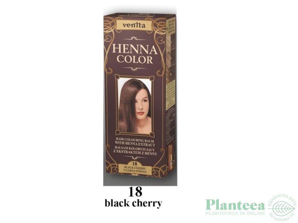 Balsam colorant henna nr18 cireasa neagra 75ml - VENITA