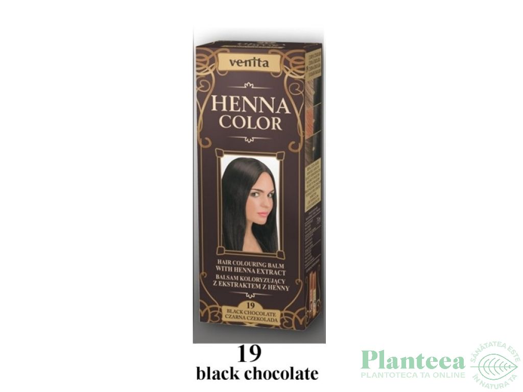 Balsam colorant henna nr19 ciocolatiu inchis 75ml - VENITA