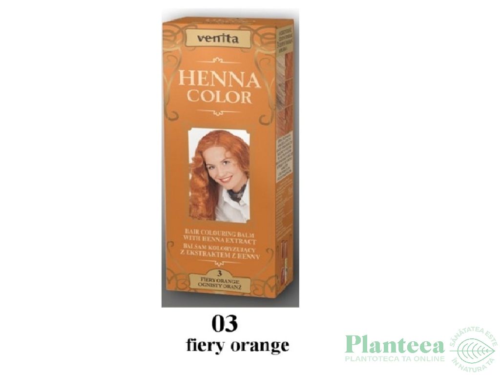 Balsam colorant henna nr3 portocaliu intens 75ml - VENITA