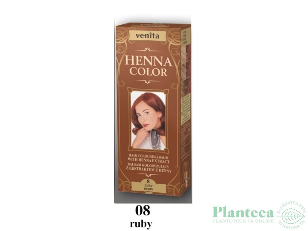 Balsam colorant henna nr8 rosu rubiniu 75ml - VENITA