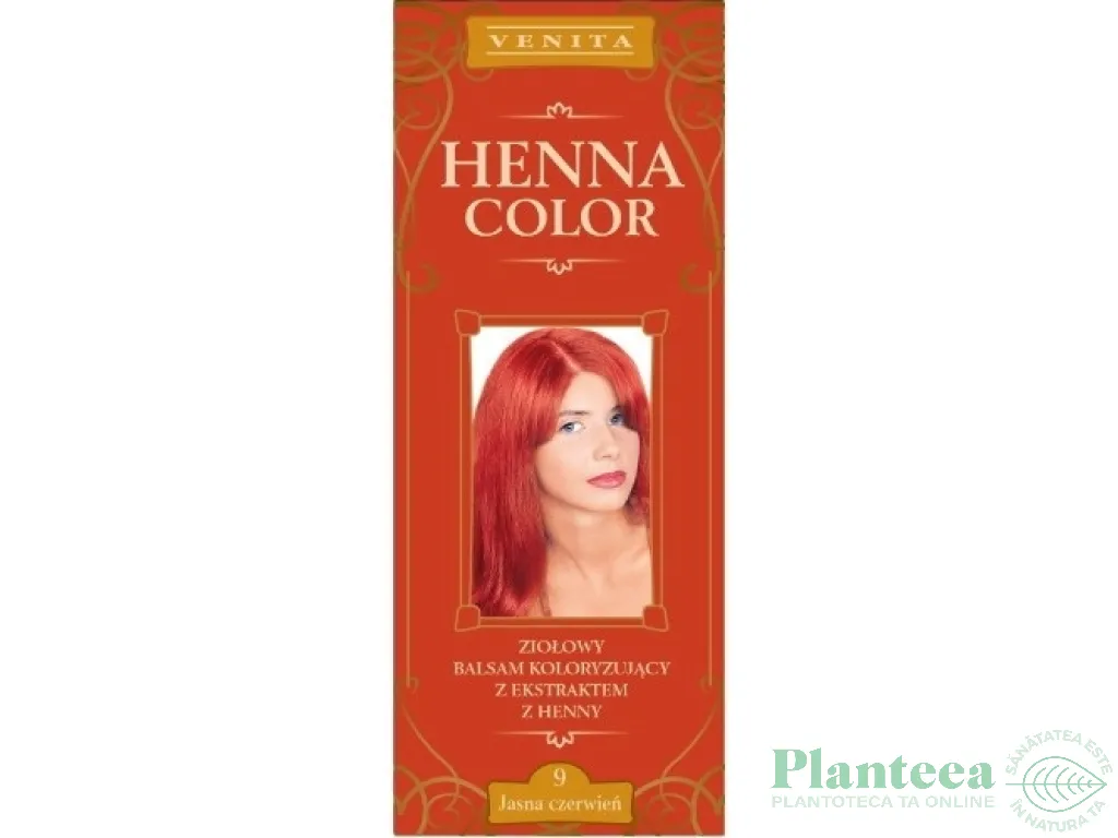 Balsam colorant henna nr9 rosu deschis 75ml - VENITA