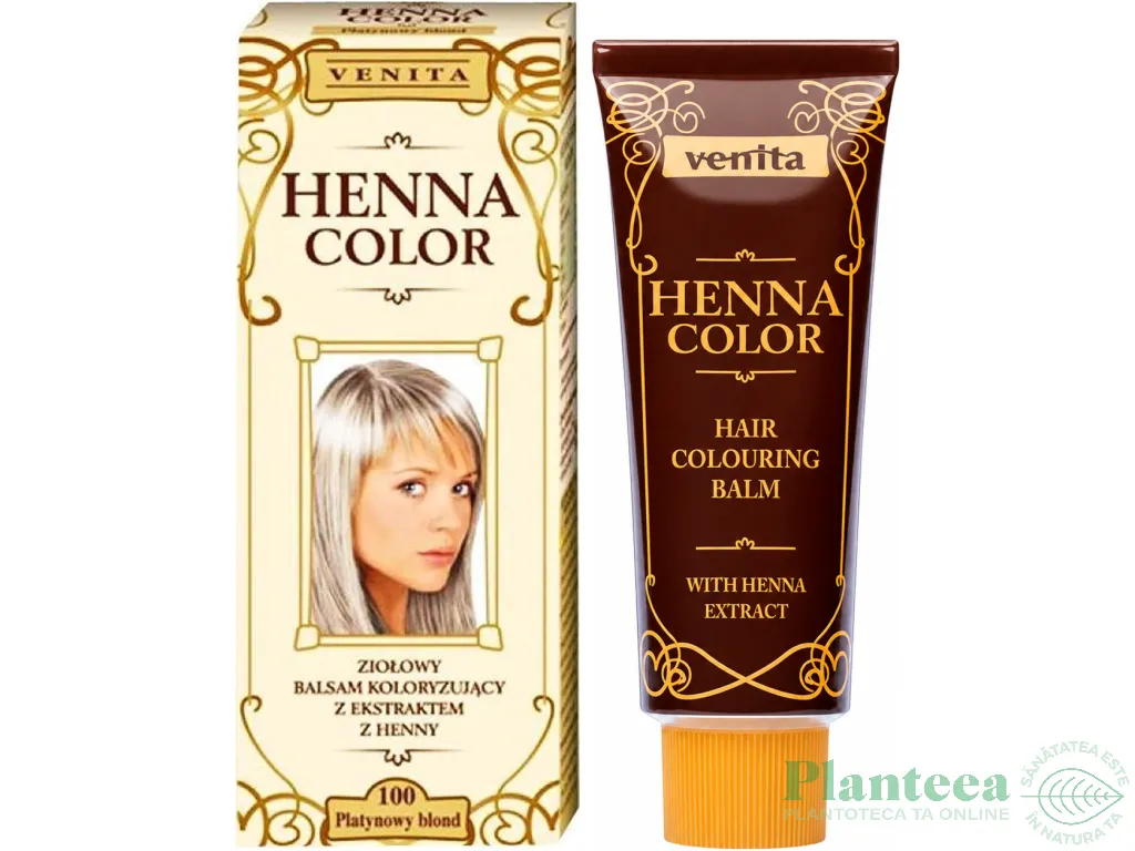 Balsam colorant henna nr100 blond platinat 75ml - VENITA