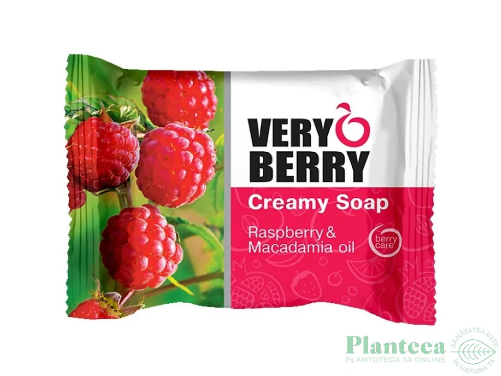 Sapun cremos zmeura ulei macadamia Very Berry 100g - ELFA PHARM