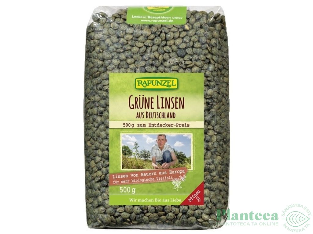 Linte verde boabe eco 500g - RAPUNZEL