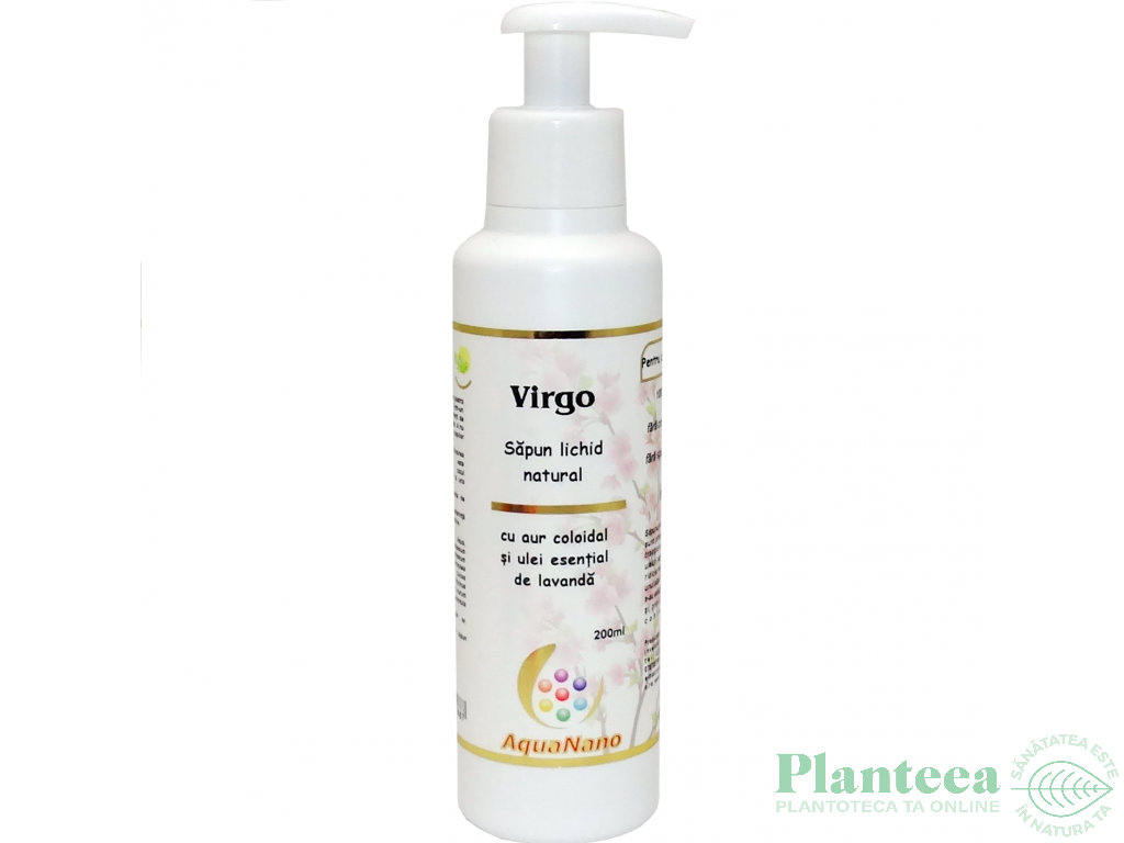 Sapun lichid aur coloidal ulei esential lavanda Virgo 200ml - AQUA NANO