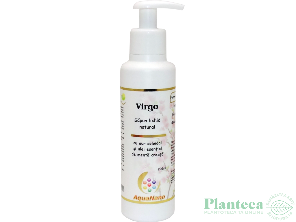 Sapun lichid aur coloidal ulei esential menta creata Virgo 200ml - AQUA NANO