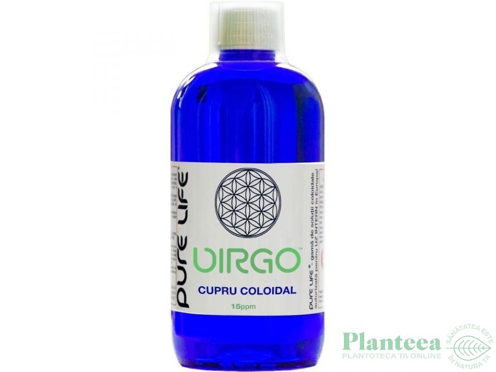 Cupru coloidal 15ppm Virgo 480ml - PURE LIFE