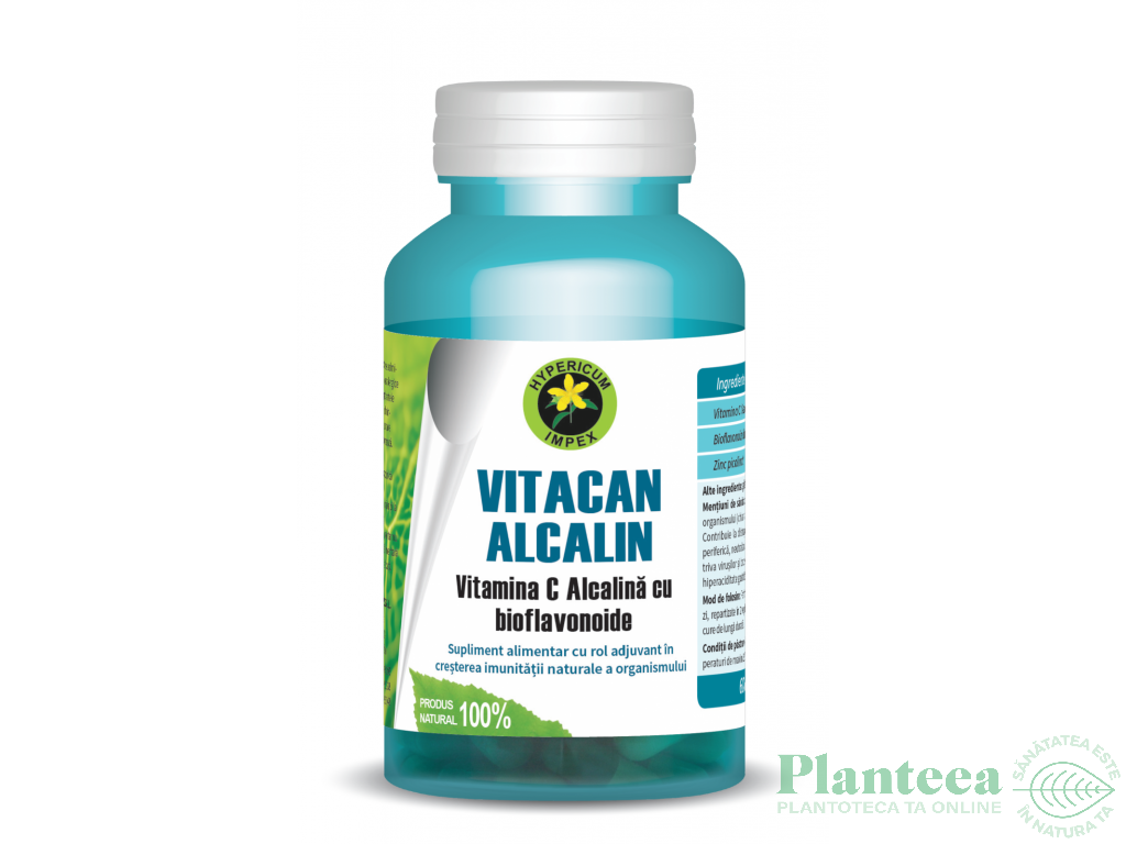Vitacan alcalin [vitamina C naturala] 60cps - HYPERICUM PLANT
