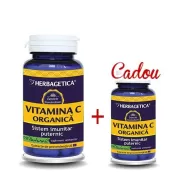Pachet Vitamina C organica 60+10cps - HERBAGETICA