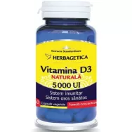Vitamina D3 naturala 5000ui 30cps - HERBAGETICA