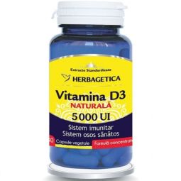 Vitamina D3 naturala 5000ui 30cps - HERBAGETICA