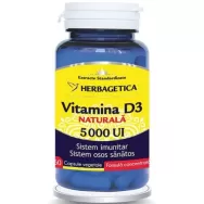 Vitamina D3 naturala 5000ui 60cps - HERBAGETICA