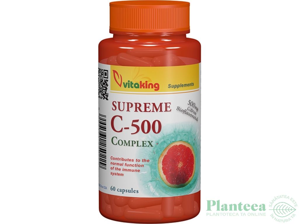 Vitamina C500 supreme bioflavonoid 500mg 60cps - VITAKING