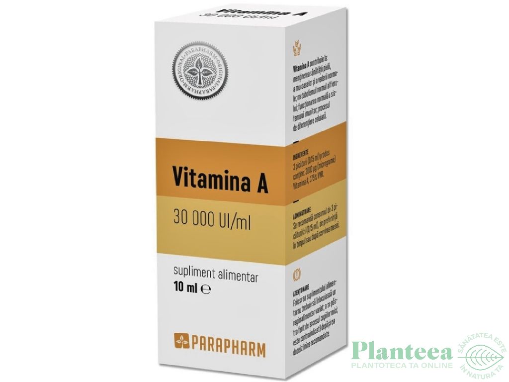 Vitamina A picaturi 10ml - PARAPHARM