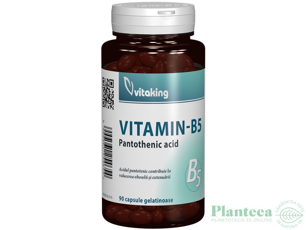 Vitamina B5 [acid pantotenic] 200mg 90cps - VITAKING