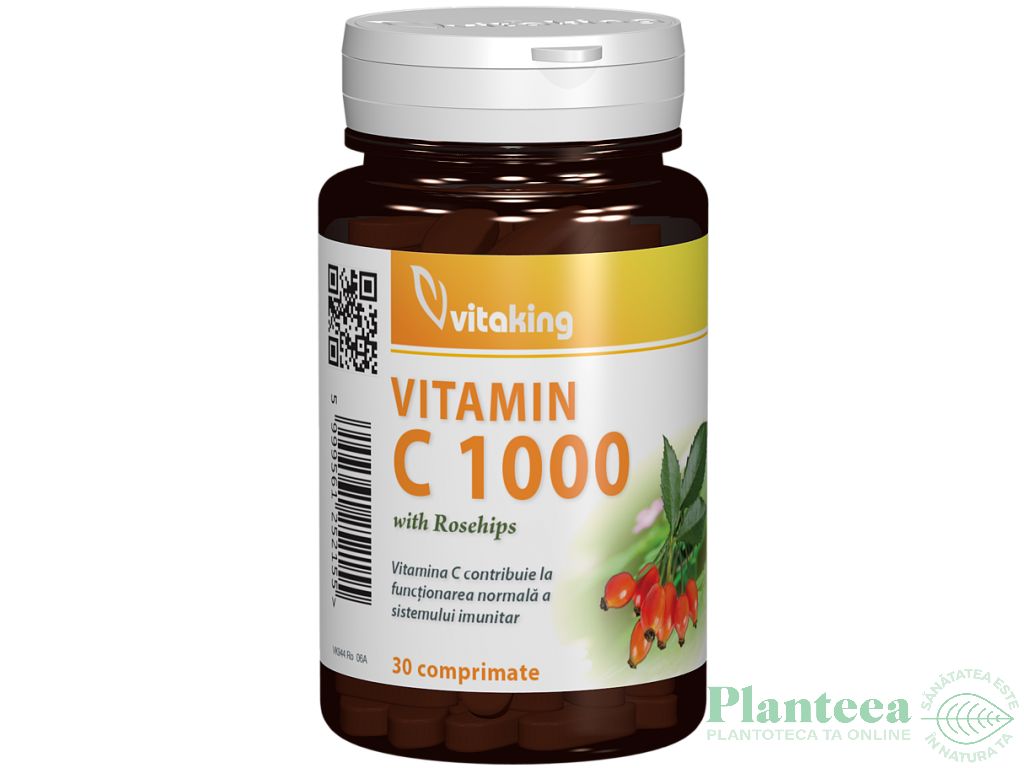 Vitamina C 1000mg macese 30cp - VITAKING
