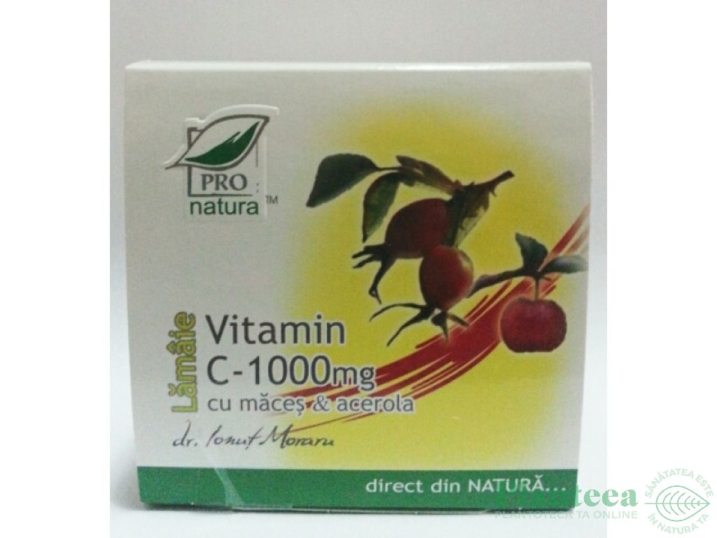 Vitamina C 1000mg maces acerola lamaie 10cp - MEDICA
