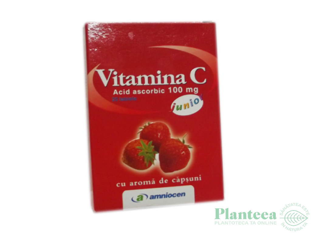 Vitamina C capsuni junior 20cp - AMNIOCEN