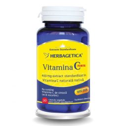 Vitamina C forte naturala nativa 400mg 30cps - HERBAGETICA