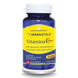 Vitamina C forte naturala nativa 400mg 60cps - HERBAGETICA