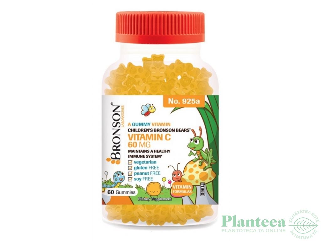 Vitamina C 60mg gumate copii 60jl - BRONSON