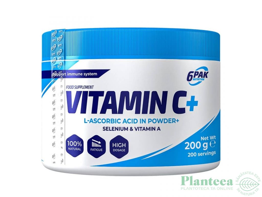 Vitamina C+ Se A pulbere 200g - 6PAK NUTRITION