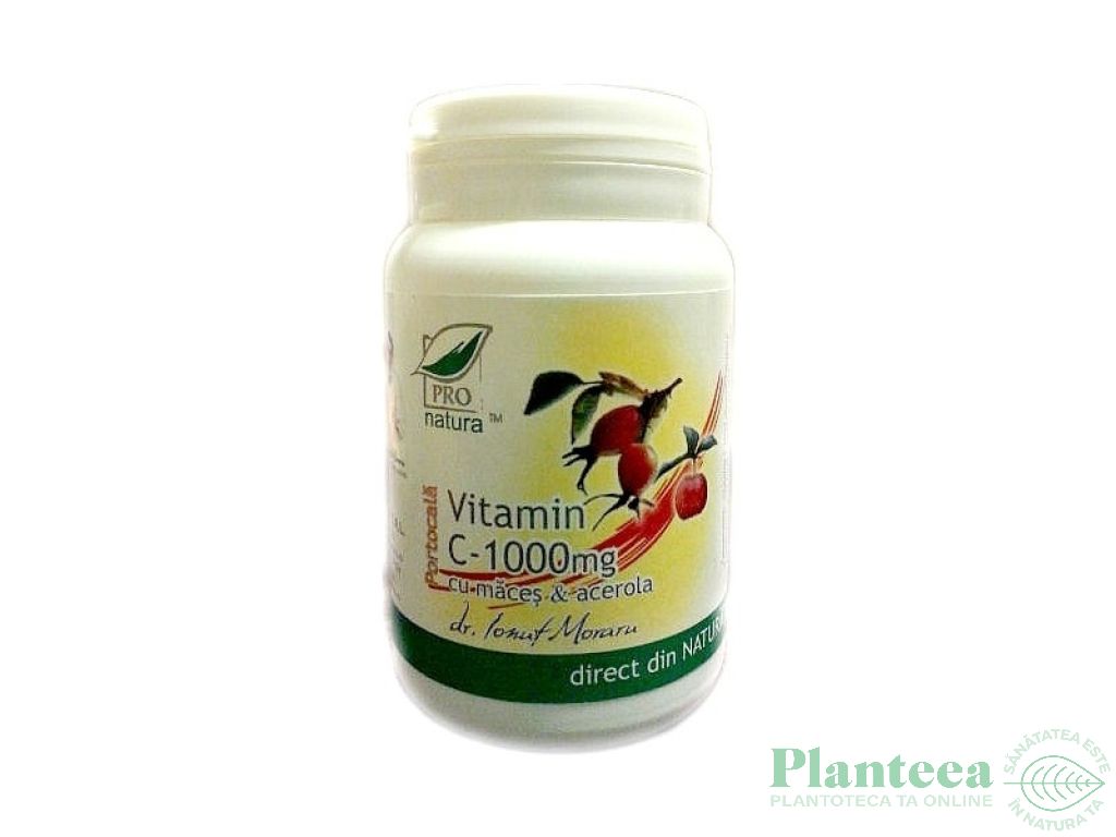 Vitamina C 1000mg maces acerola portocala 60cp - MEDICA