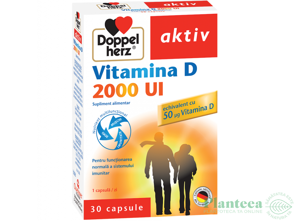 Vitamina D 2000ui 30cp - DOPPEL HERZ
