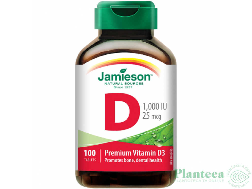 Vitamina D3 1000ui 100cp - JAMIESON