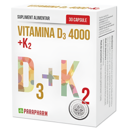 Vitamina D3 4000ui K2 30cps - PARAPHARM