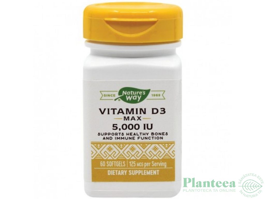 Vitamina D3 5000ui 60cps - NATURES WAY