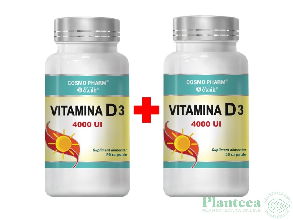Pachet Vitamina D3 4000ui 90+30cps - COSMO PHARM