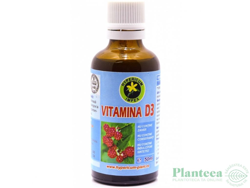 Vitamina D3 picaturi 50ml - HYPERICUM PLANT