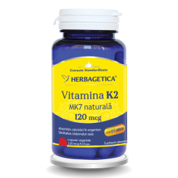 Vitamina K2 MK7 naturala 120mcg 30cps - HERBAGETICA