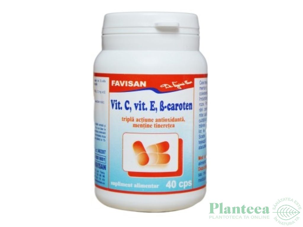 Vitamine C E B caroten 40cps - FAVISAN