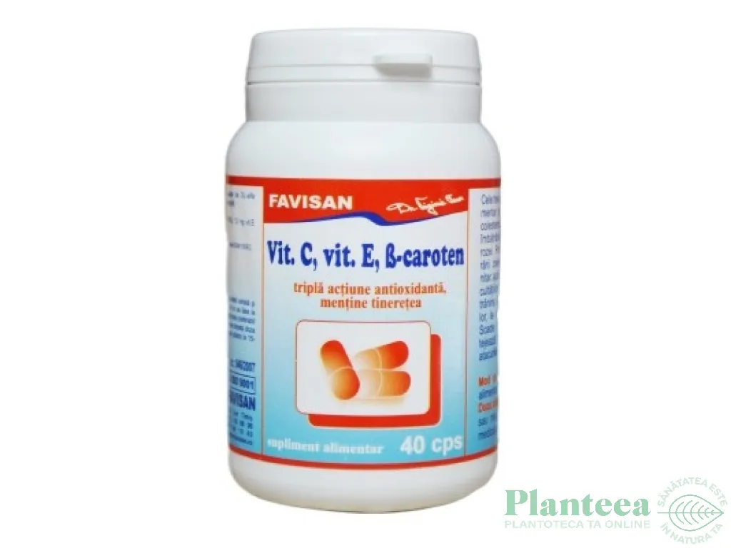 Vitamine C E B caroten 40cps - FAVISAN
