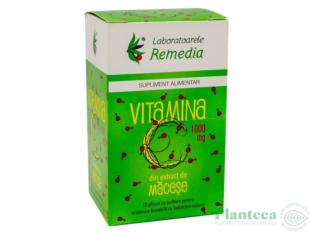 Vitamina C 1000mg macese 10pl - REMEDIA