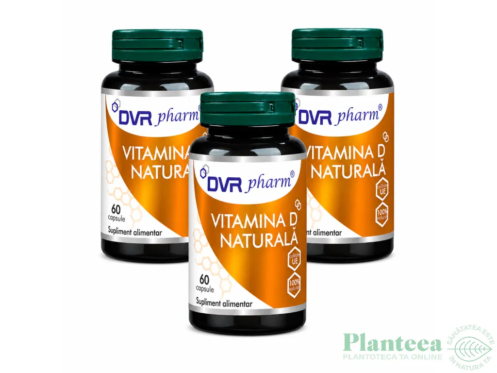 Set Vitamina D naturala 3x60cps - DVR PHARM
