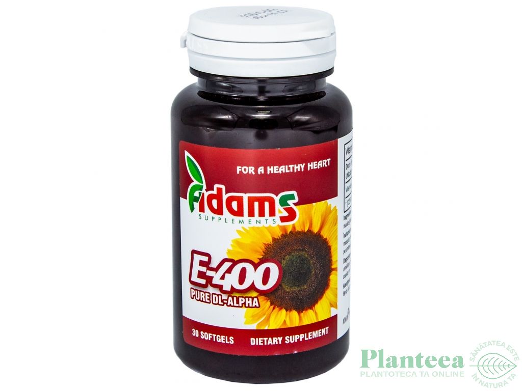 Vitamina E 400mg pure d~alpha 30cps - ADAMS