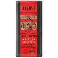 Ciocolata neagra 60%cacao marzipan amaretto eco 100g - VIVANI