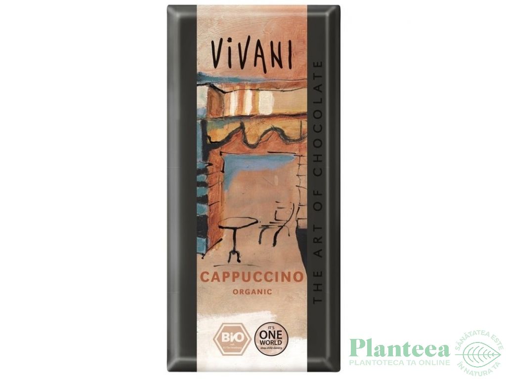 Ciocolata lapte cu cappuccino eco 100g - VIVANI