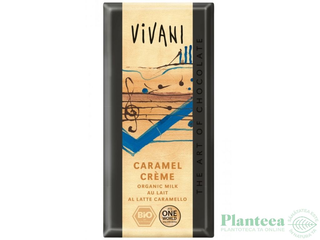 Ciocolata lapte cu crema caramel eco 100g - VIVANI