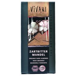 Ciocolata neagra 55%cacao migdale eco 100g - VIVANI