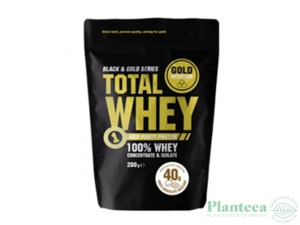 Pulbere proteica Total Whey vanilie 260g - GOLD NUTRITION