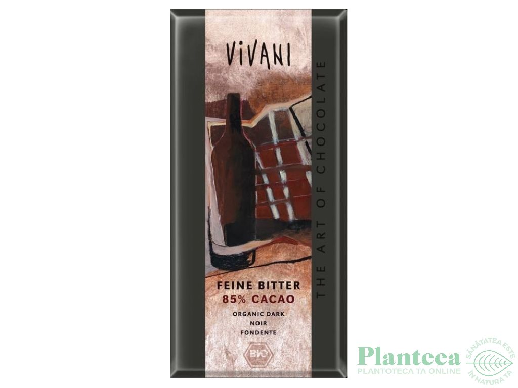 Ciocolata neagra 85%cacao eco 100g - VIVANI