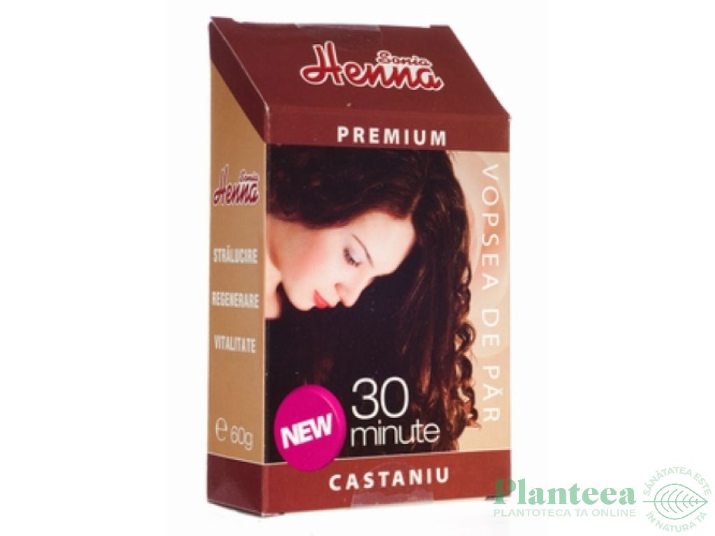 Henna castaniu Sonia Premium 60g - KIAN COSMETICS