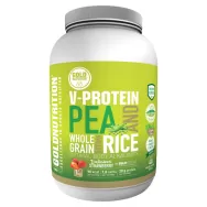 Pulbere proteica vegana V Protein capsuni 1kg - GOLD NUTRITION