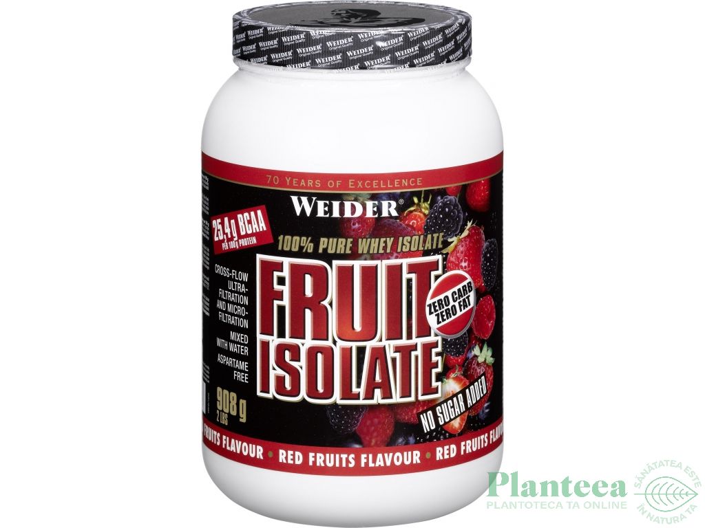 Pulbere proteica zer izolat fructe rosii 908g - WEIDER