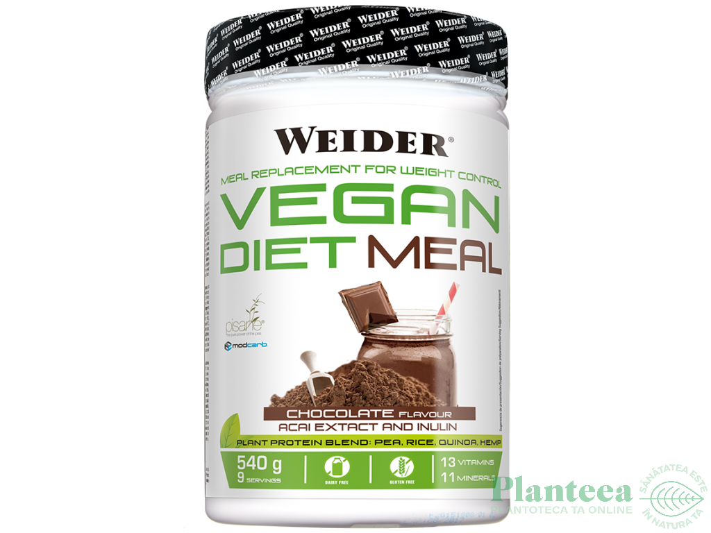 Pulbere vegana inlocuire masa ciocolata 540g - WEIDER